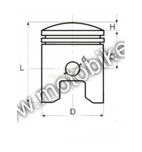 Piest 40,00 / 12mm PIAGGIO 50