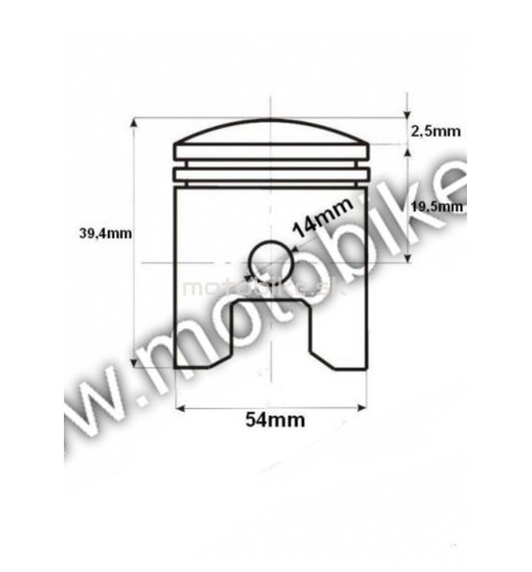 Piest 54 / 14mm Pitbike ATV 