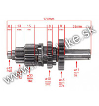 Prevodovka pitbike 110/125 - kompletná