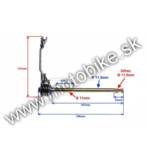 Hriadeľ radenia Pitbike 110, 125