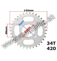 Rozeta ATV 110 125 420 / 34 zubov
