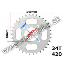Rozeta ATV 110 125 420 / 34 zubov