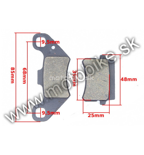 Brzdové obloženie ATV 110cc - 125cc - 200cc - 250cc