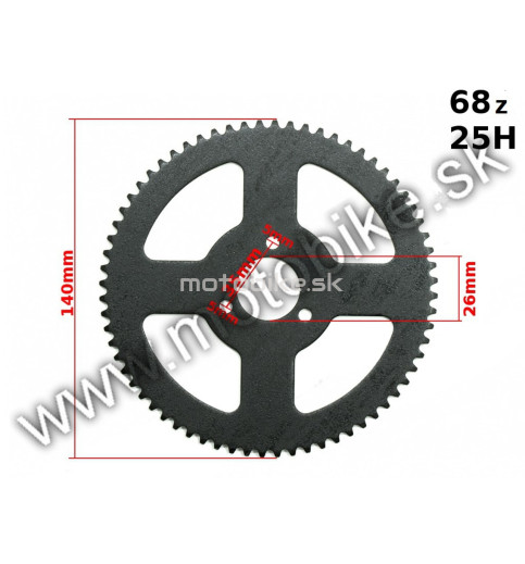 Rozeta na minicross ATV 68z 25H 26mm