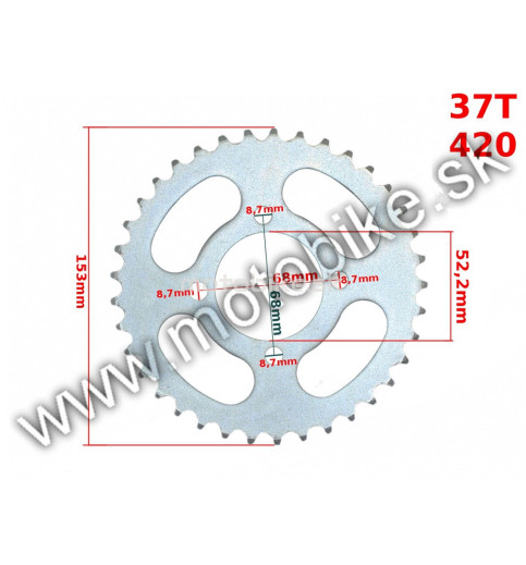 Rozeta na pitbike 420 / 37Z