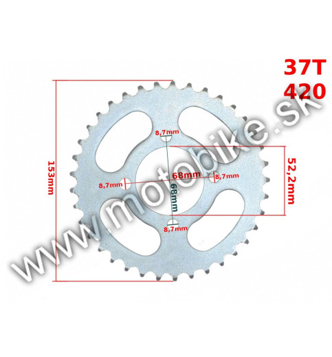 Rozeta na pitbike 420 / 37Z