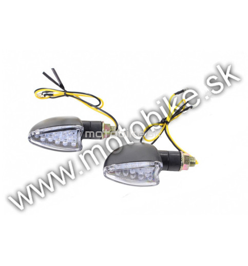 Smerovky skuter ATV LED krátke biele R+L