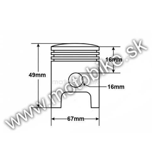 Valec ATV DIRTBIKE 250 CG 250 67mm