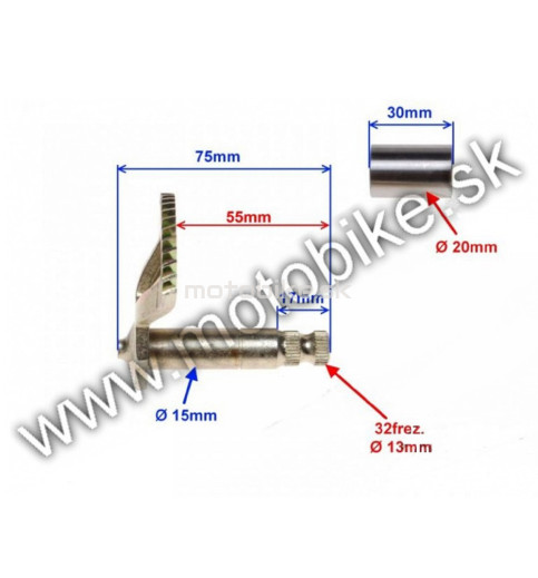 Štartovacia hriadeľ na skuter 2T