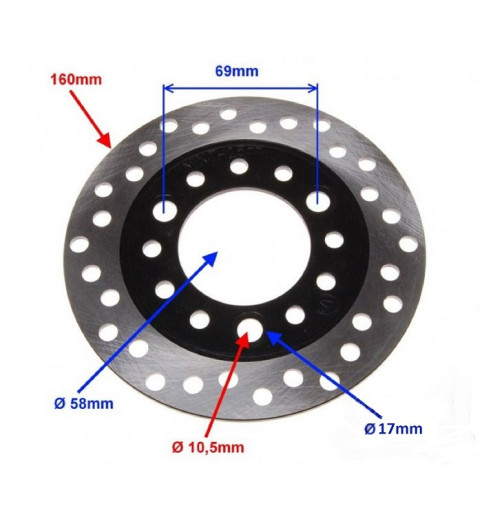 Brzdový kotúč skúter 160mm