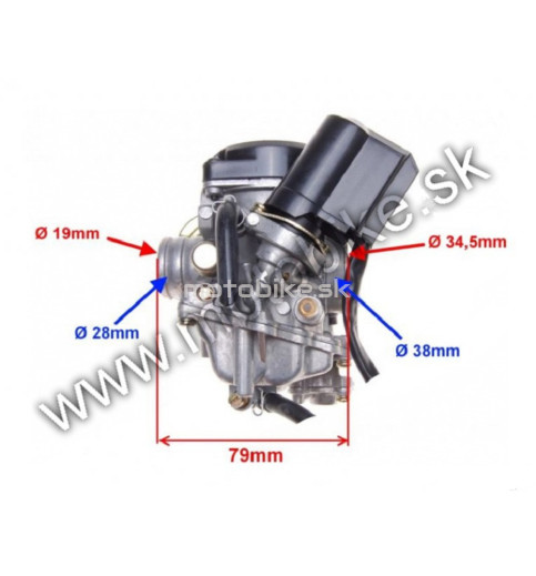 Karburátor na SKÚTER 50 GY6 (80 cc) 4T