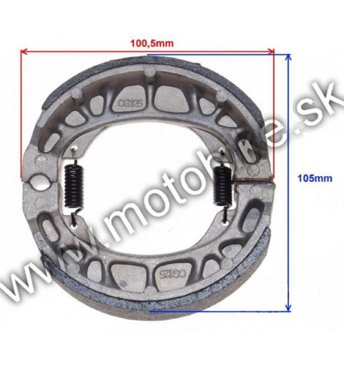 Brzdové čeľuste skúter 110x25mm