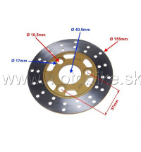 Brzdový kotúč skúter LJ50-QT-L predný