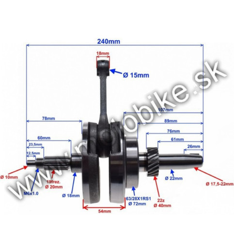 Kľukovka ATV 200 motor 163ML