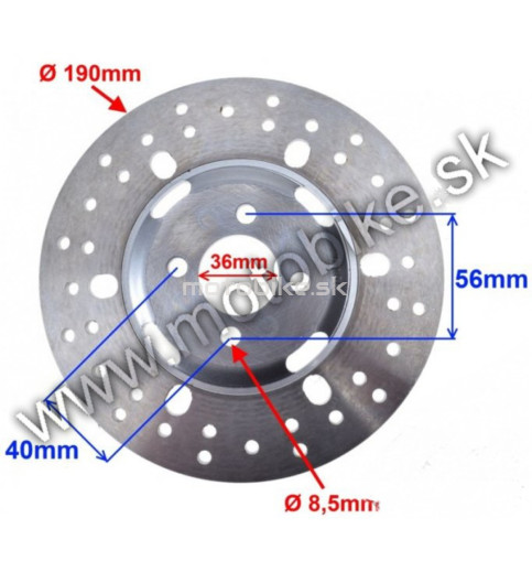 Brzdový kotúč zadný ATV 150cc 200cc