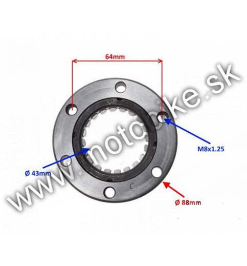 Voľnobežka štartéra ATV 250 ST-9C