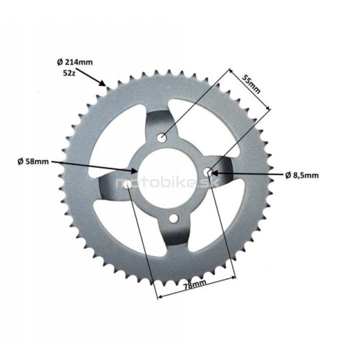 Rozeta ATV Pitbike Romet Zetka 428 / 52