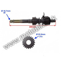 Štartovacia hriadeľ na YX140 + ozubené koliesko