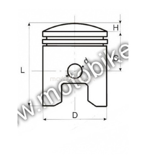 Piest 47,00 / 13mm 4T 80cc GY6