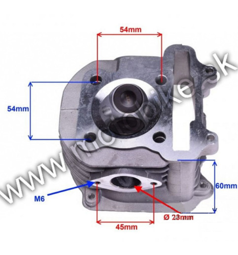 Hlava ATV, skúter 150 GY6 + ventile