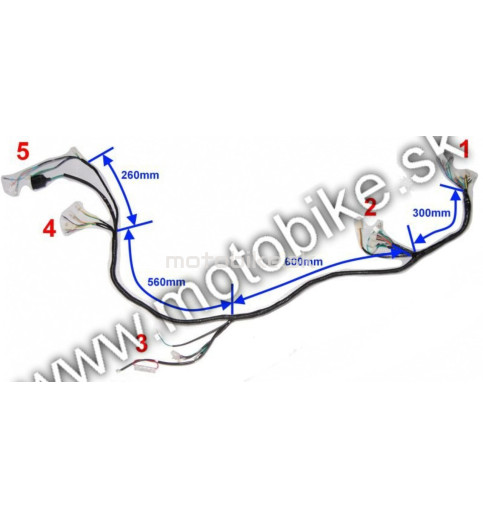 Kabeláž na skúter GY6 50 4T
