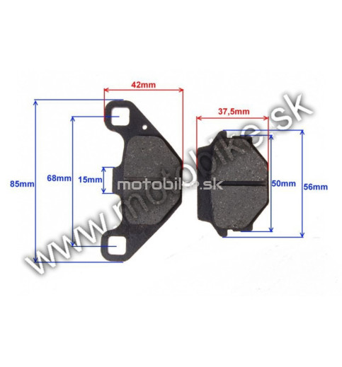 Brzdové obloženie ATV SKÚTER 250cc