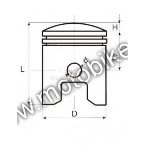 Piest 41,25 / 12mm PIAGGIO VESPA SFERA