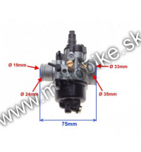 Karburátor na SKÚTER CPI GTX 2T ručný sytič